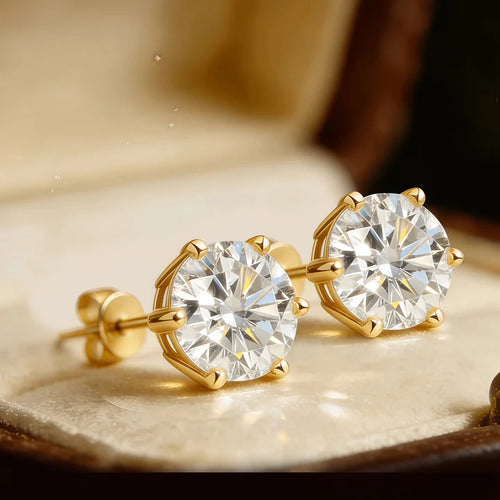 Six-Prong Solitaire Studs