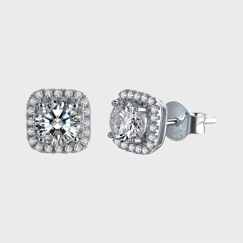 Cushion Halo Studs