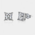 Princess-Cut Solitaire Studs