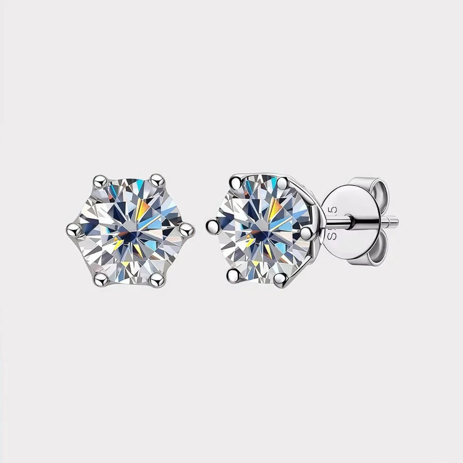 Six-Prong Solitaire Studs
